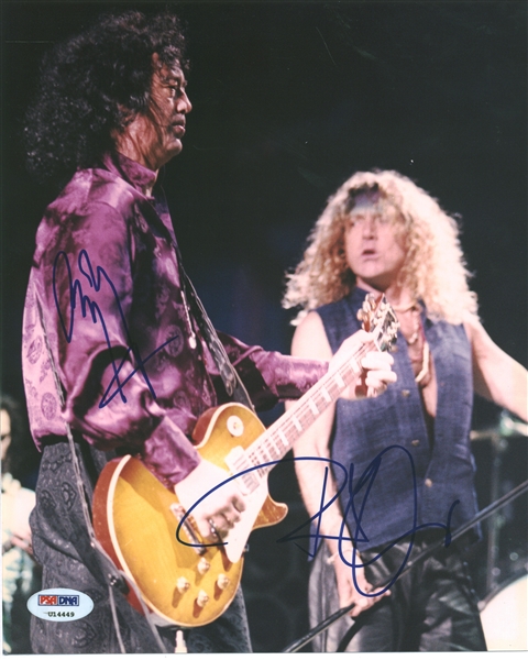 Led Zeppelin: Jimmy Page & Robert Plant Dual Signed Photo (PSA/DNA) 