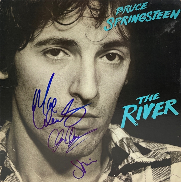 "The River" Album Cover Signed by the members of the E-Street Band - Three (3) Signatures including: Weinberg, Clemens, and Van Zandt (Beckett/BAS Guaranteed)