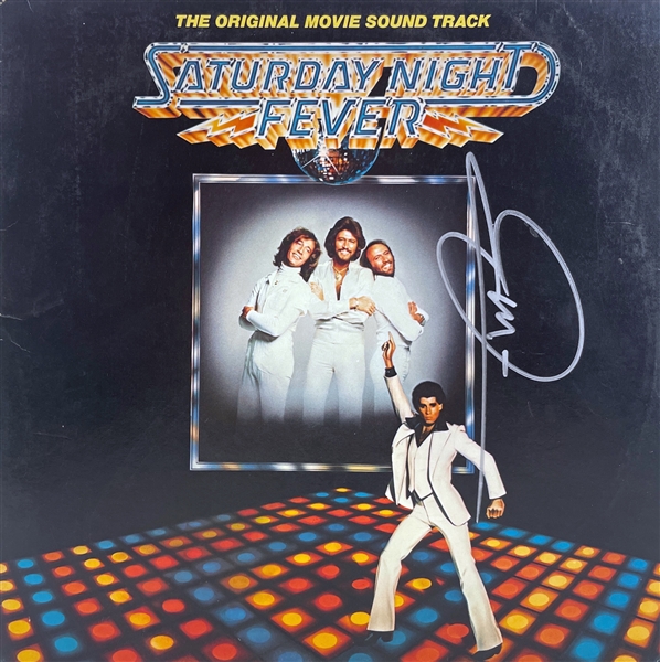 The Bee Gees: Barry Gibb Signed "Saturday Night Fever" Album Cover (Beckett/BAS Guaranteed)