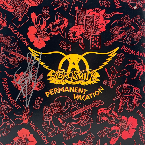 AEROSMITH: Stephen Tyler Signed "Permanent Vacation" Album Cover (Beckett/BAS Guaranteed)