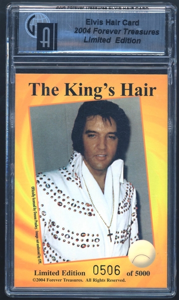 Elvis Presley Ltd. Ed. Hair Relic Encapsulated Card
