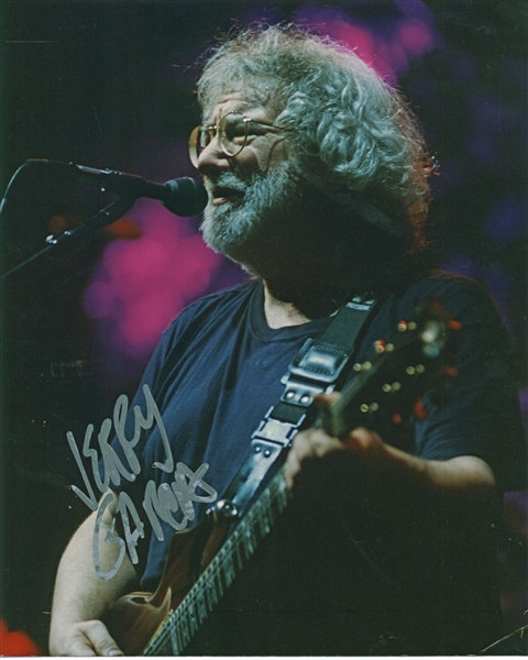 The Grateful Dead: Jerry Garcia In-Person Signed 8" x 10" Color Concert Photo (PSA/DNA & JSA LOAs)