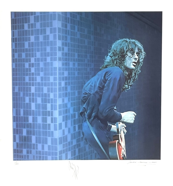 Led Zeppelin: Jimmy Page Signed Limited Edition 30" x 33" Lithograph (Beckett/BAS)