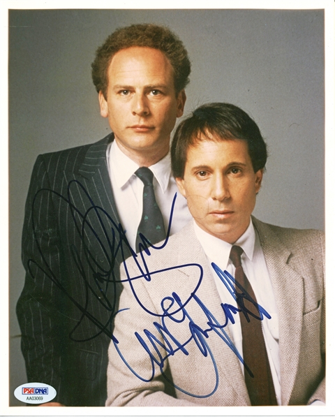Paul Simon & Art Garfunkel Dual In-Person Signed 8" x 10" Color Photograph (PSA/DNA)