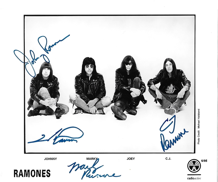 The Ramones Group Signed Promotional Photograph (Beckett/BNAs Guaranteed)