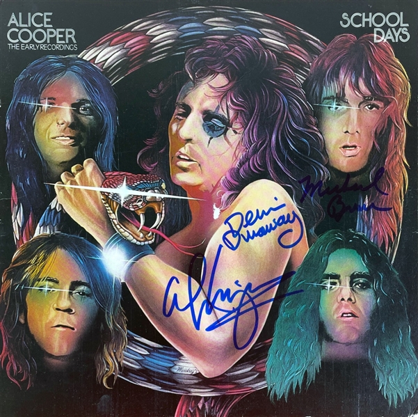 "School Days" Album Cover, Signed by Cooper, Dunaway, and Bruce (Beckett/BAS Guaranteed)