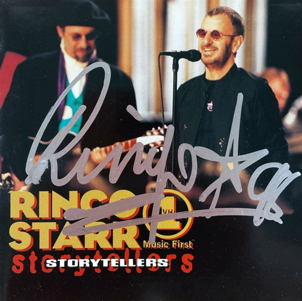 The Beatles: Ringo Starr Superb Signed "Storytellers" CD Booklet with Signing Pics (Beckett/BAS Guaranteed)