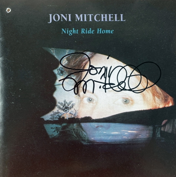 Joni Mitchell Rare Signed "Night Ride Home" CD Booklet (Beckett/BAS Guaranteed)