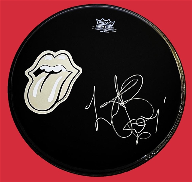 Rolling Stones Drummer CHARLIE WATTS In-Person Signed 12" Drum Head!  (Beckett/BAS Guaranteed)