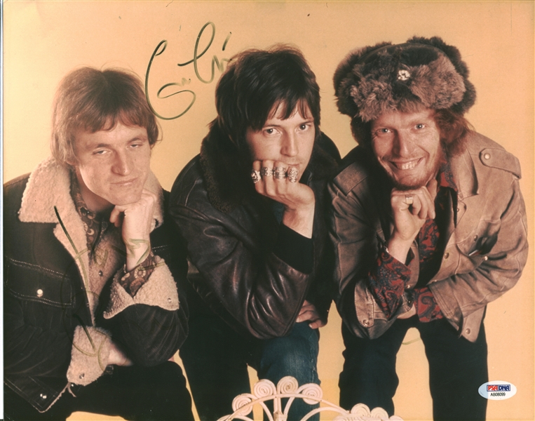 CREAM Group Signed 11" x 14" Color Photograph with Clapton, Bruce and Baker! (PSA/DNA)
