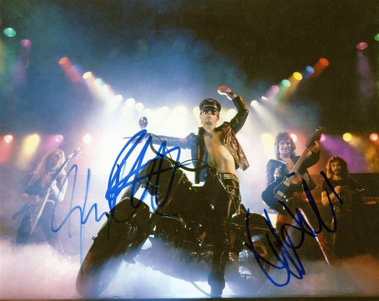 Judas Priest Group Signed Photograph with Halford, Hill & Tipton (Beckett/BAS Guaranteed)
