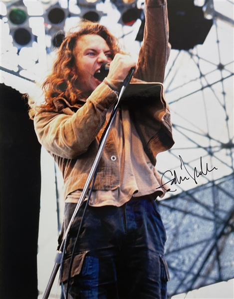 Pearl Jam: Eddie Vedder Signed 11" x 14" Color Photo (Beckett/BAS Guaranteed)