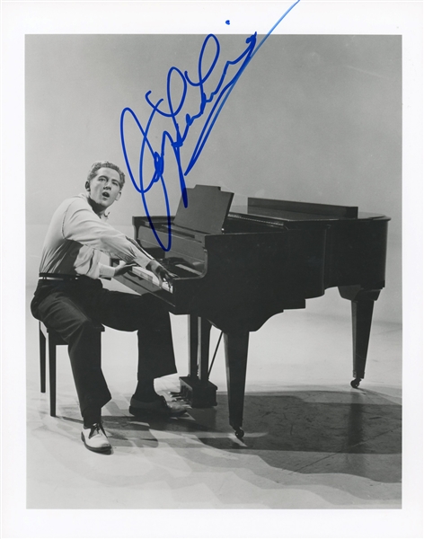 Jerry Lee Lewis Signed 8" x 10" B&W Photograph (Beckett/BAS Guaranteed)