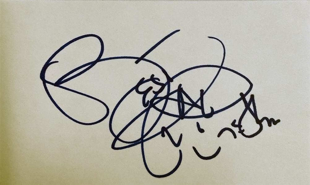 Aretha Franklin Signed 3" x 5" Index Card (Beckett/BAS GUaranteed)