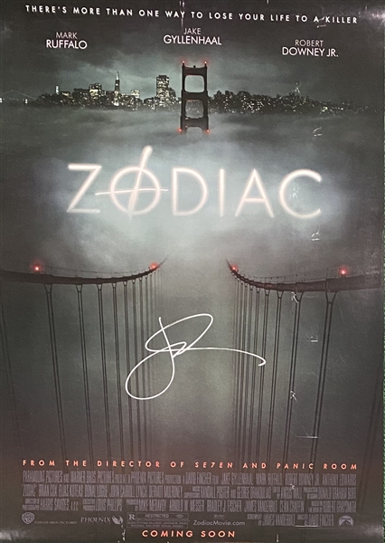 Jake Gyllenhaal Signed 27" x 40" Zodiac Movie Poster (BAS Guaranteed)