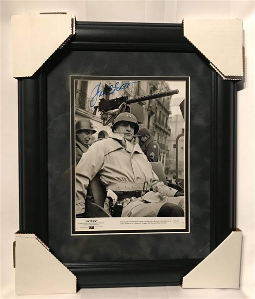 George C. Scott Signed Framed & Matted 8" x 10" Photo (BAS Guaranteed)