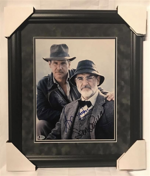 Sean Connery & Harrison Ford Signed 11" x 14" Photo (Beckett/BAS LOA)