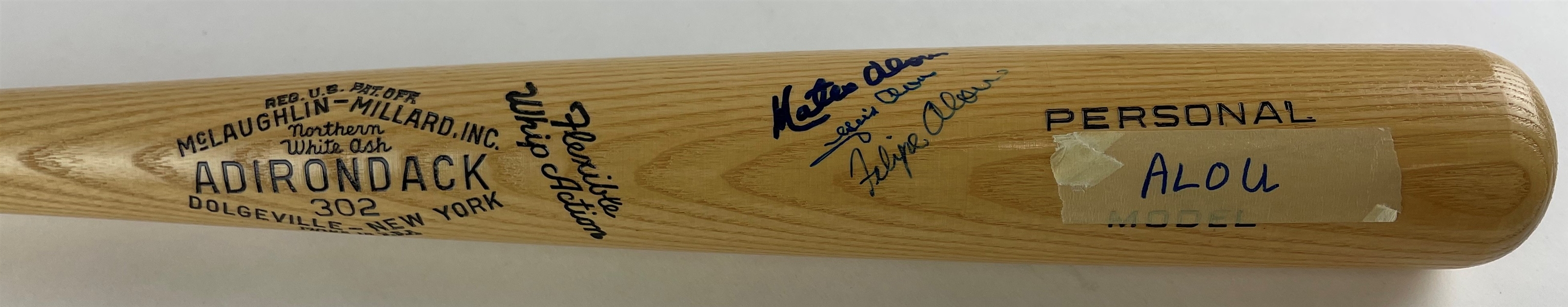 Alou Brothers Signed Personal Model Baseball Bat (BAS Guaranteed)