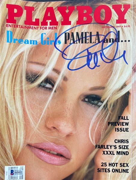 Pam Anderson Signed September 1997 Playboy Magazine (Beckett/BAS)