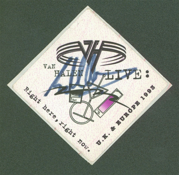 Eddie Van Halen Rare Signed 1993 Van Halen World Tour Back Stage Pass (Beckett/BAS LOA)