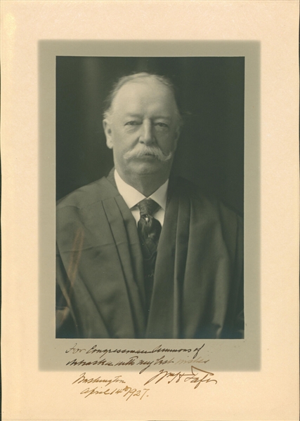 President William H. Taft Signed Rare Portrait as Supreme Court Justice (Beckett/BAS LOA)