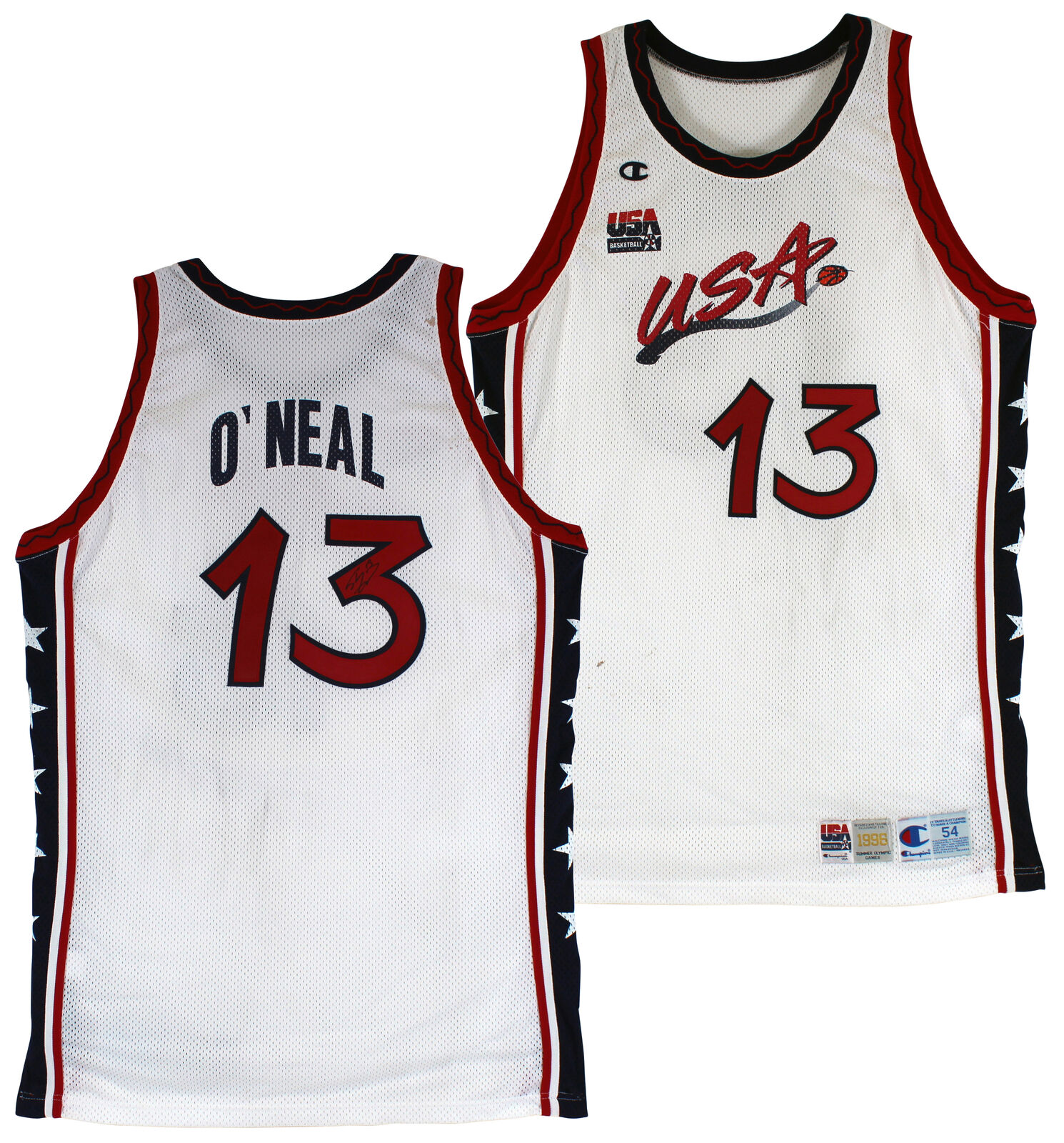 Shaq O'Neal #13 USA Dream Team White Basketball Jersey S
