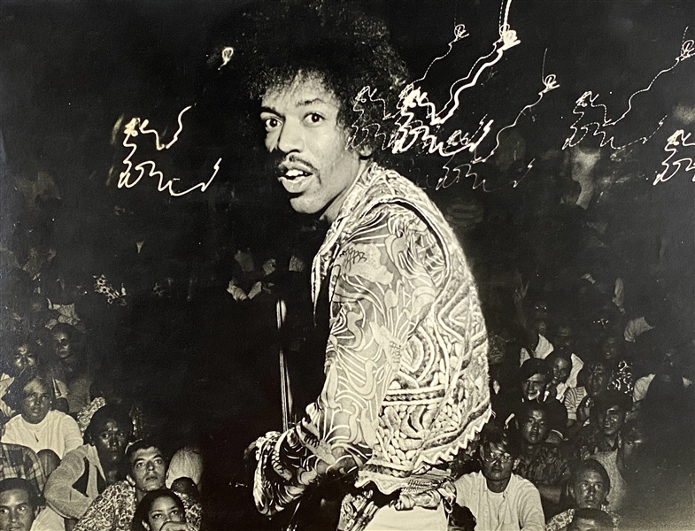Jimi Hendrix Oversized Vintage Original 13.5” x 10.5” Ron Raffaelli Photo