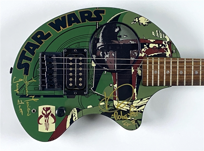 Star Wars: Boba Fett “Father & Son” Morrison & Logan Dual-Signed Custom-Artwork Guitar (Beckett/BAS Guaranteed)