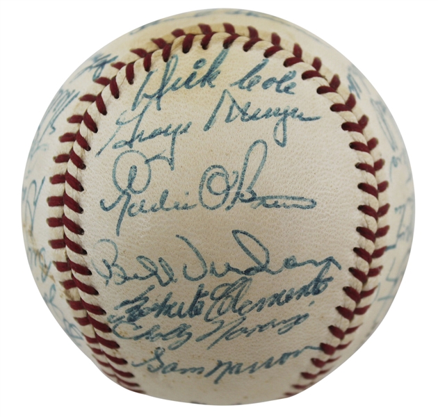 1956 Pittsburgh Pirates Signed ONL Baseball with Superb Early Clemente Sig (JSA LOA)
