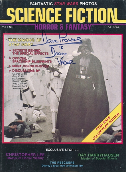 Star Wars: Dave Prowse “Darth Vader” Signed Fall 1977 “Science Fiction Horror & Fantasy” Magazine (Beckett/BAS Guaranteed) 