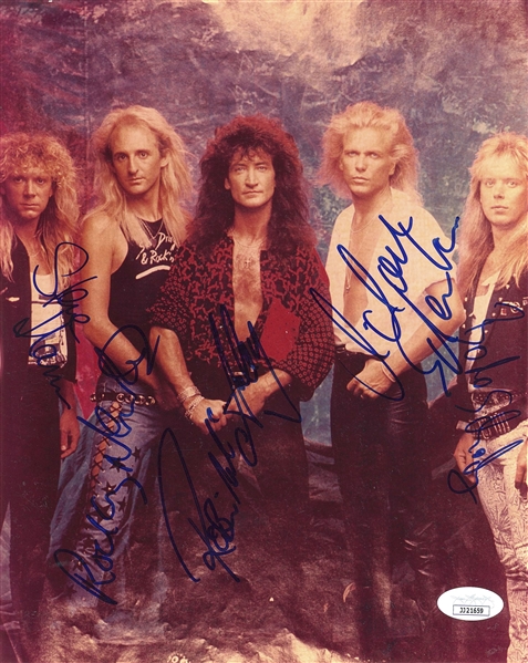 Michael Schenker Group In-Person Signed Photo (5 Sigs) (John Brennan Collection) (JSA Authentication)