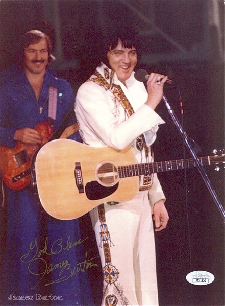 Elvis: James Burton In-Person Signed 8” x 10.5” (John Brennan Collection) (JSA Authentication)