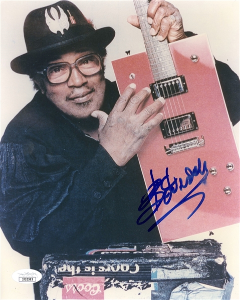 Bo Diddley In-Person Signed 8” x 10” Photo (John Brennan Collection) (JSA Authentication)