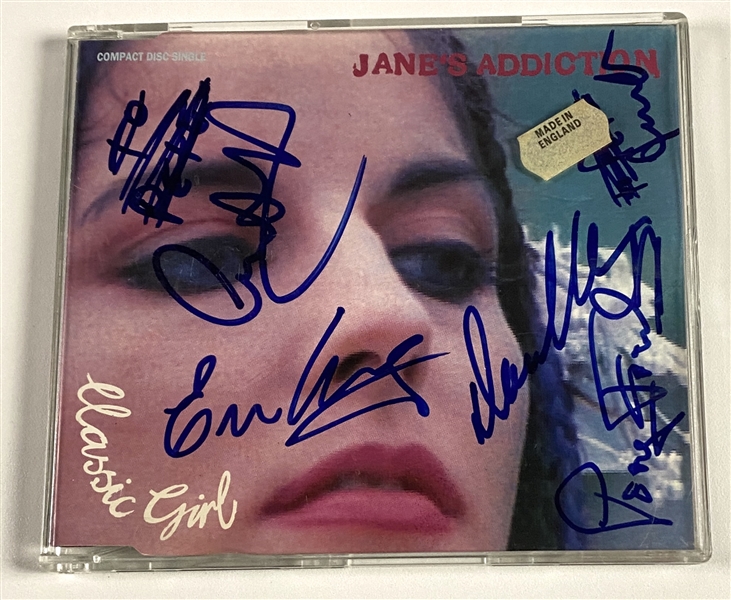 Jane’s Addiction In-Person Original Lineup Group Signed “Classic Girl” CD Single (4 Sigs) (John Brennan Collection) (BAS Guaranteed)