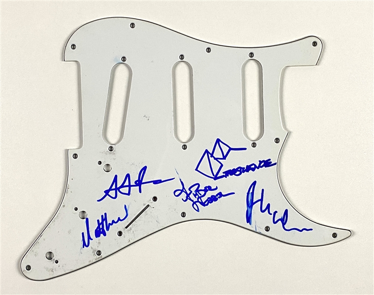 Black Mountain Group Signed Stratocaster-Style Pickguard (5 Sigs) (John Brennan Collection) (Beckett/BAS Guaranteed)