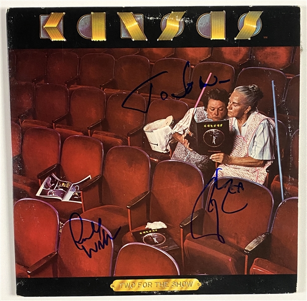 Kansas: Group Signed In Person “Two For The Show” Record Album (3 sigs) (John Brennan Collection) (Beckett/BAS Guaranteed)