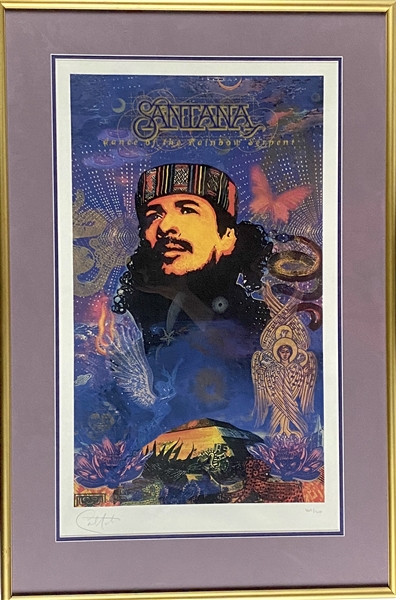 Santana Signed Limited-Edition “Dance of the Rainbow Serpent” Lithograph (Beckett/BAS Guaranteed) 