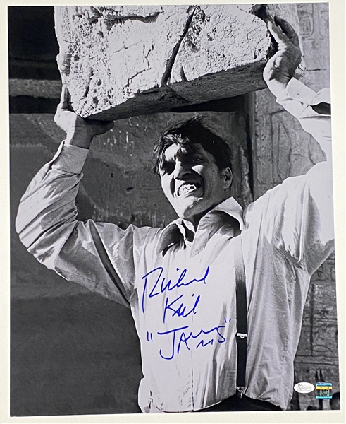 James Bond: Richard Kiel “Jaws” Signed 16” x 20” Photo (JSA LOA) (Richard Kiel Hologram)