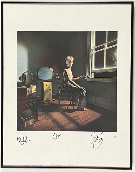 Rush Group Signed Limited-Edition “Power Windows” Lithograph (3 Sigs) (Beckett/BAS Guaranteed) 