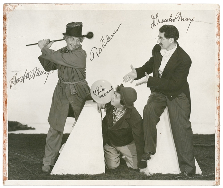 The Marx Bros: Harpo & Chico Marx Signed Vintage 8" x 10" Photograph (Beckett/BAS LOA)