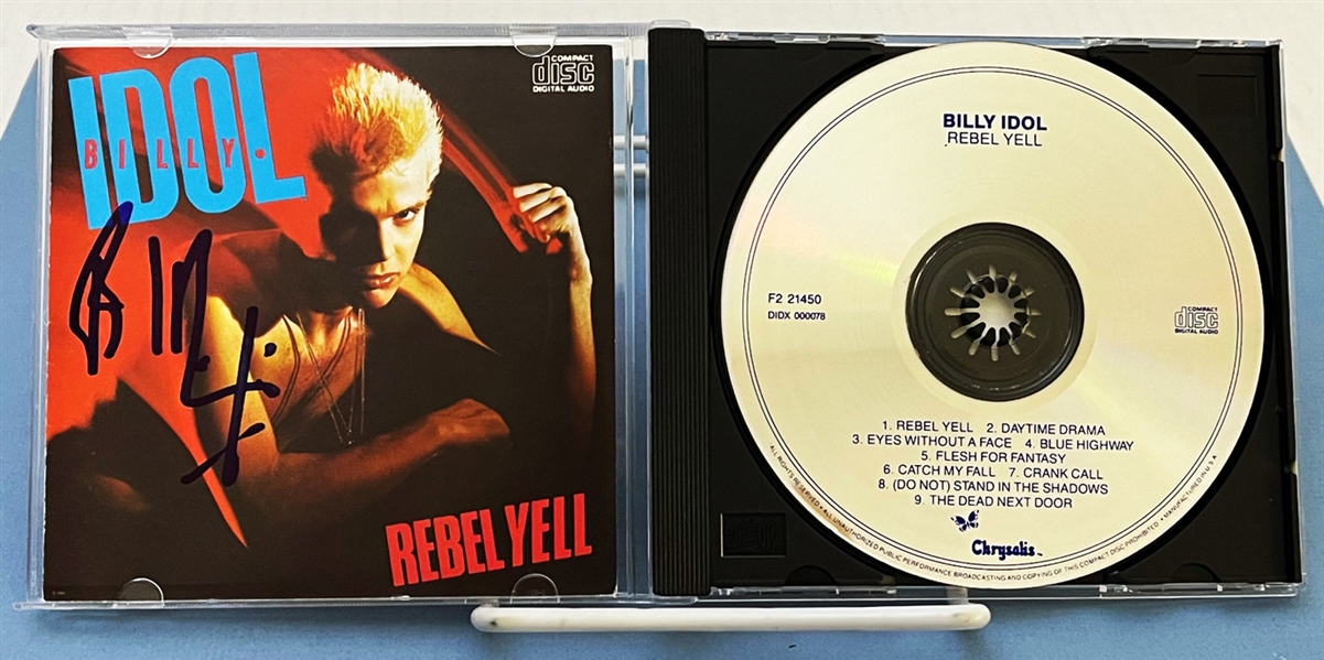 BILLY IDOL Autographed CD Titled "REBEL YELL" (Beckett/BAS Guaranteed)