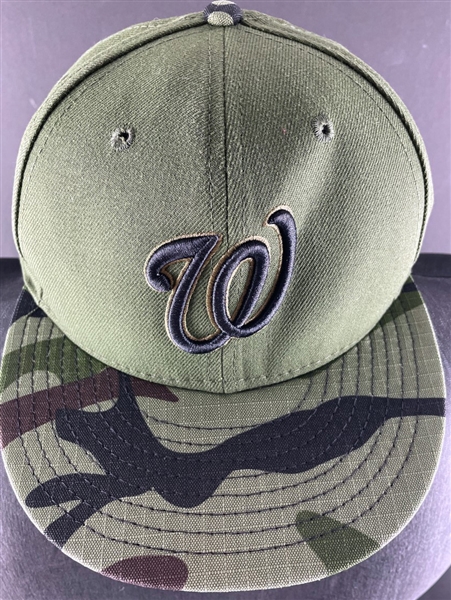Max Scherzer Washington Nationals Game Worn Baseball Cap (MLB)