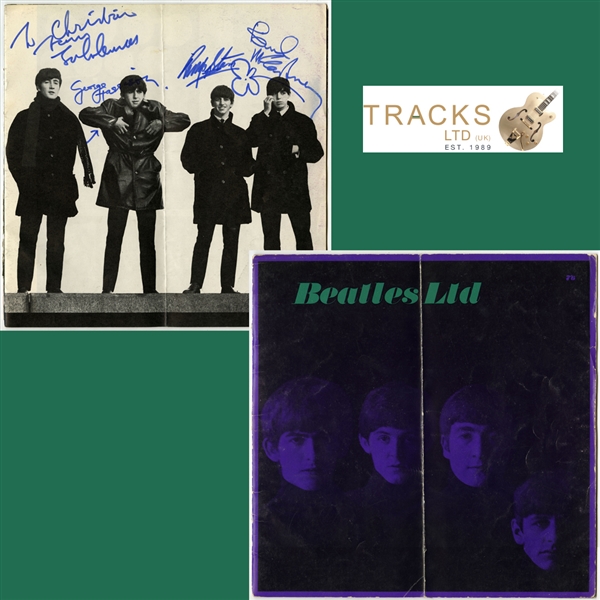 The Beatles Ltd. Fully Group Signed Merchandising Magazine (France) (4 Sigs) (Tracks COA) 