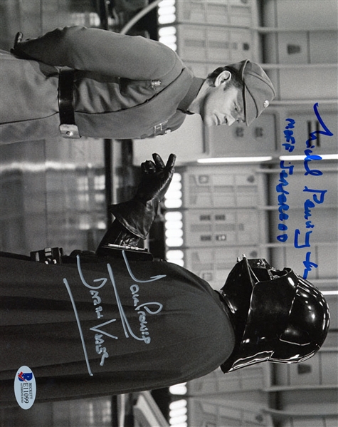 David Prowse & Michael Pennington Signed 8" x 10" Star Wars Photo (BAS Sticker)