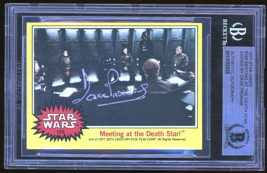 Star Wars: David Prowse Signed 1977 Star Wars Trading Card #169 (BAS Encapsulated)