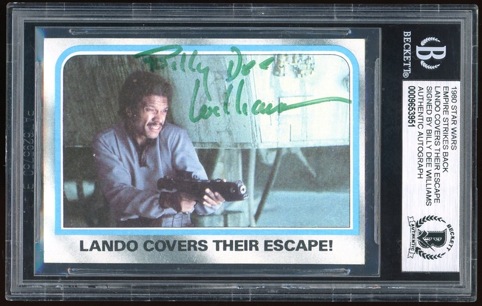 Star Wars: Billy Dee Williams Signed 1980 Star Wars Trading Card #221 (BAS Encapsulated)