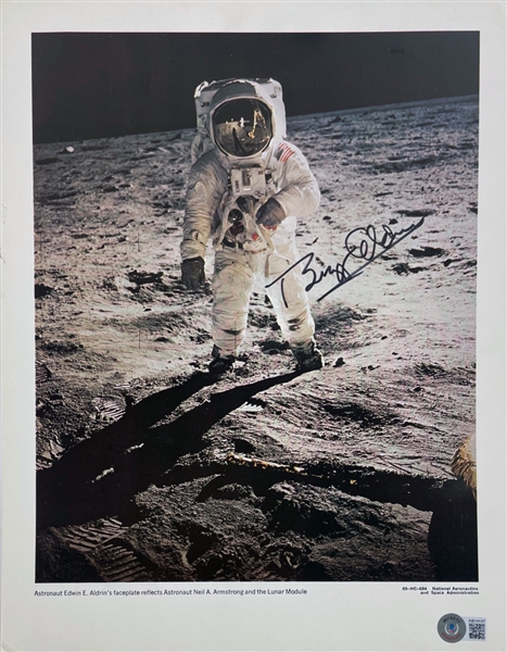 Buzz Aldrin Signed 11" x 14" NASA Photo (BAS LOA)
