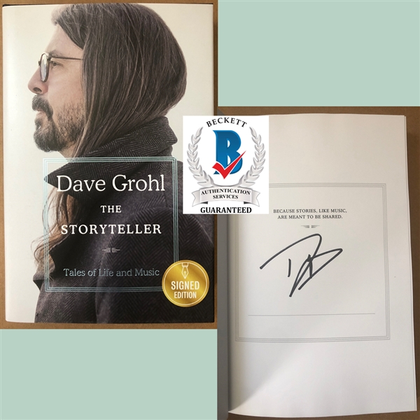 Dave Grohl Signed "The Storyteller" Hardcover Book (Beckett/BAS Guaranteed)