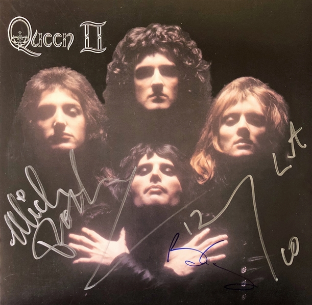 Queen: Brian May & Mick Rock RARE Signed "Queen II" Album Cover (Beckett/BAS Guaranteed)