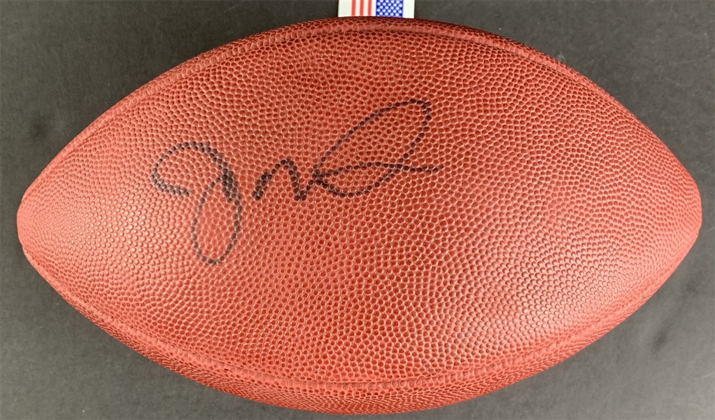 Joe Montana Signed Wilson NFL Leather Game Model Football (UDA COA & Presentation Box)